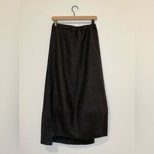 Shirin Guild Charcoal Multi Lurex Seam Skirt Minimalist Avant Garde